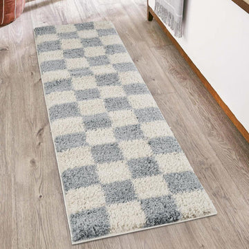 Chester Check CHS01 Duck Egg Runner-Desire Rugs-Rug Love - The Most Loved Rug Store